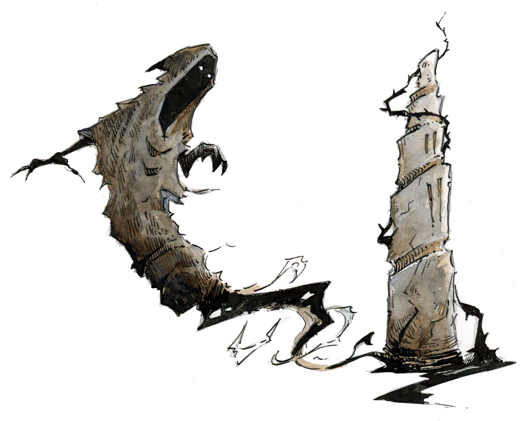 Dessin fantasy d'un spectre - inspiration JDR - artiste : Guillaume Lehericey (Lupin de Garenne)