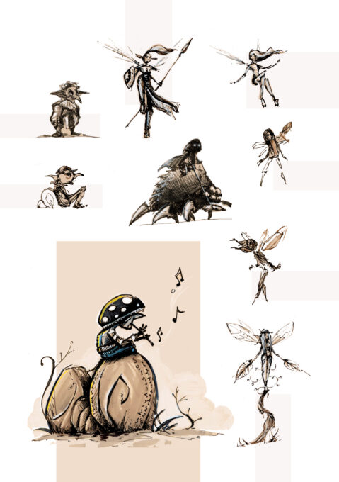 Page de Artbook - Fantasy, Contes et Magie - Artiste : Guillaume Lehericey (Lupin de Garenne)