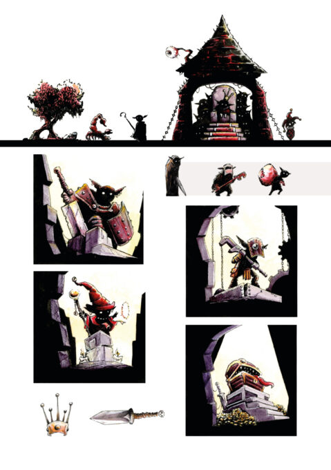 Page de Artbook - Fantasy, Contes et Magie - Artiste : Guillaume Lehericey (Lupin de Garenne)