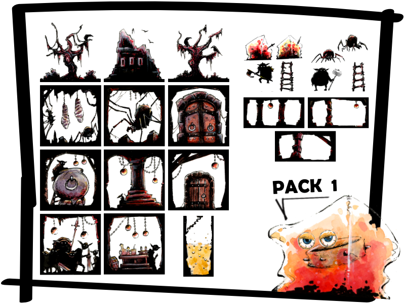Contenu du Pack Dungeon Magnets La Tour Nord - Une série de magnets à collectionner pour construire son donjon sur son frigo