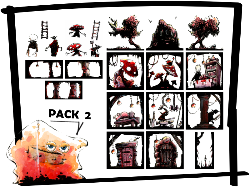 Contenu du Pack Dungeon Magnets La Tour Sud - Une série de magnets à collectionner pour construire son donjon sur son frigo