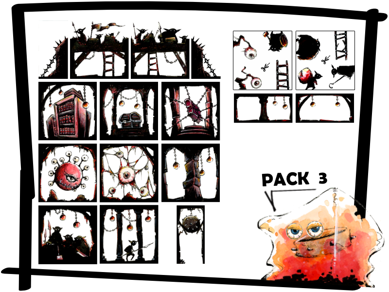 Contenu du Pack Dungeon Magnets Repaire - Une série de magnets à collectionner pour construire son donjon sur son frigo