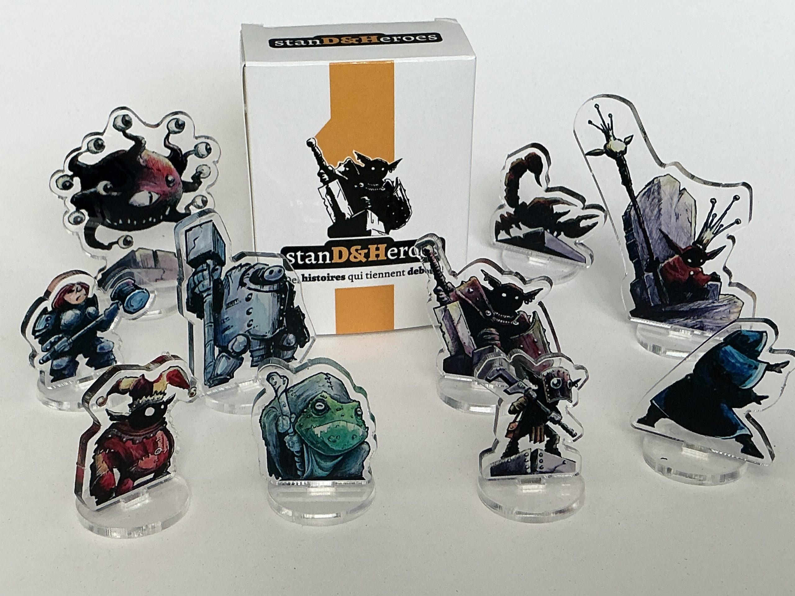 stanD&Heroes - Séries à collectionner de figurines 2D imprimées sur plexiglass de personnages de fantasy