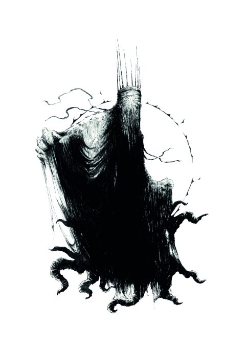 Hastur, le Roi en jaune - Illustration noir et blanc - Tirage A3 sur papier FineArt Hahnemühle - Artiste : Lupin de Garenne (Guillaume LEHERICEY)