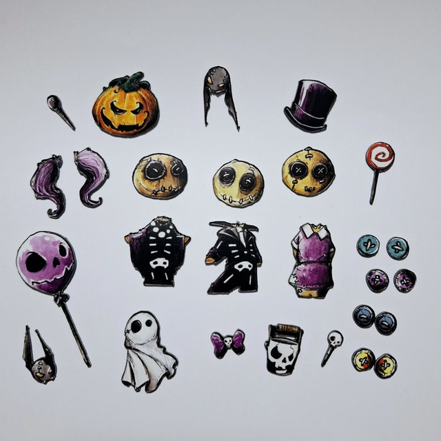 Poupées vaudou magnets en kit - pack Halloween